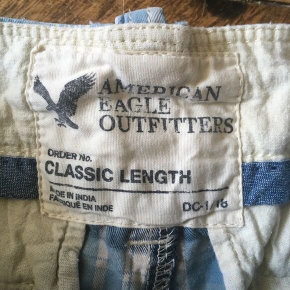 American Eagle classic 30 blue plaid Golfcore shorts - Picture 4 of 4